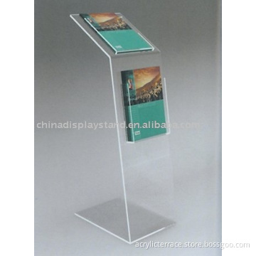 2 pockets floor Acrylic Poster Stand